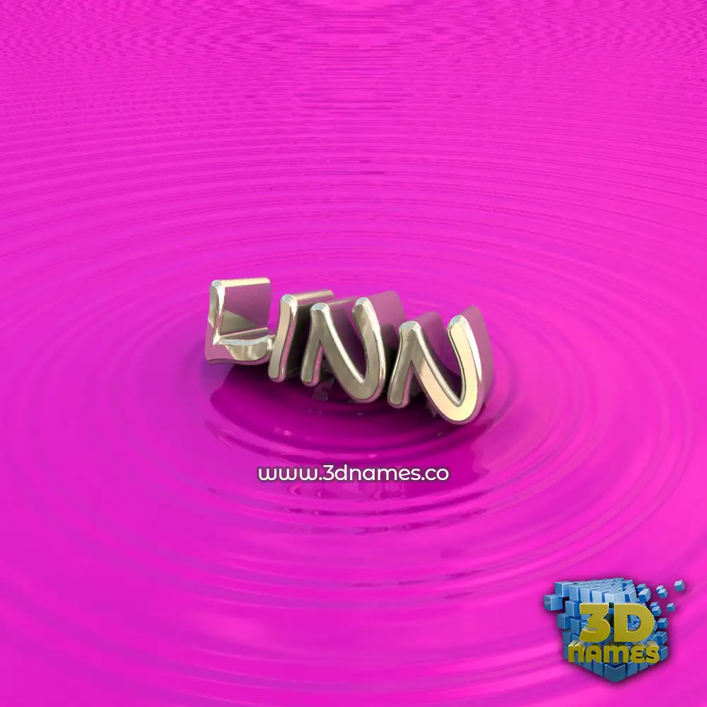 linn in Pink Graffiti style - 3D name wallpaper