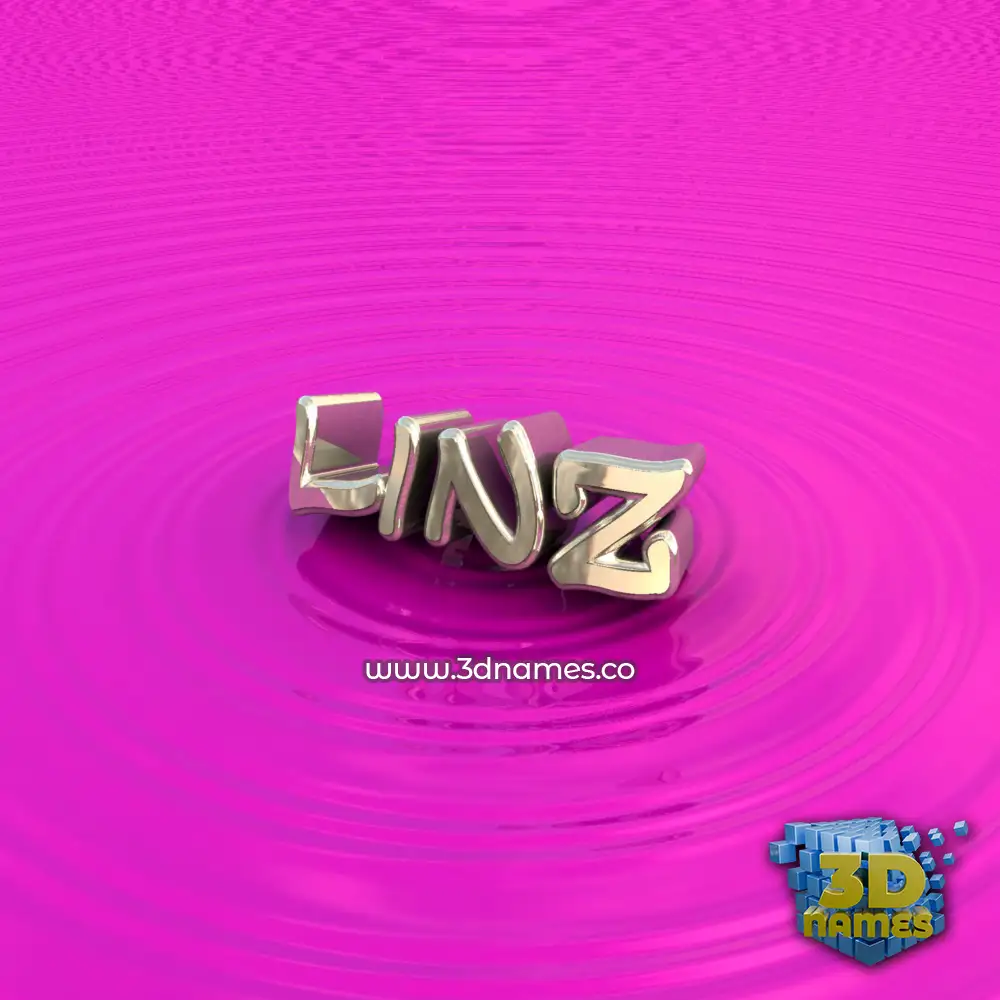 linz in Pink Graffiti style - 3D name wallpaper