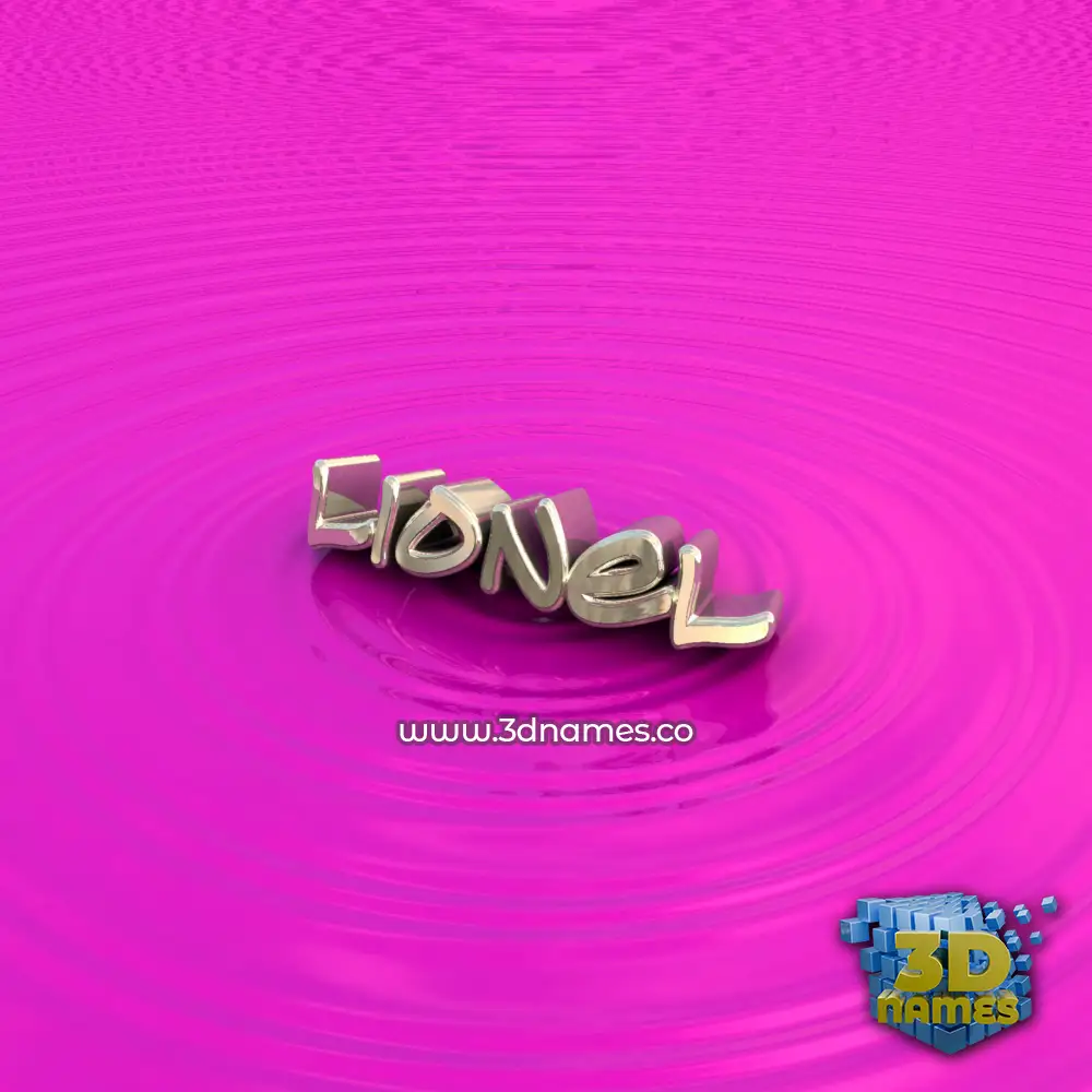 lionel in Pink Graffiti style - 3D name wallpaper