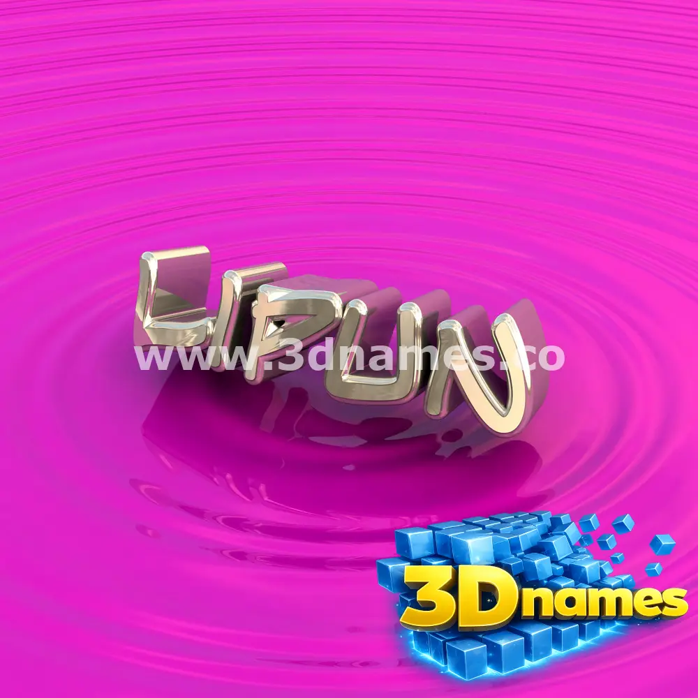 lipun in Pink Graffiti style - 3D name wallpaper