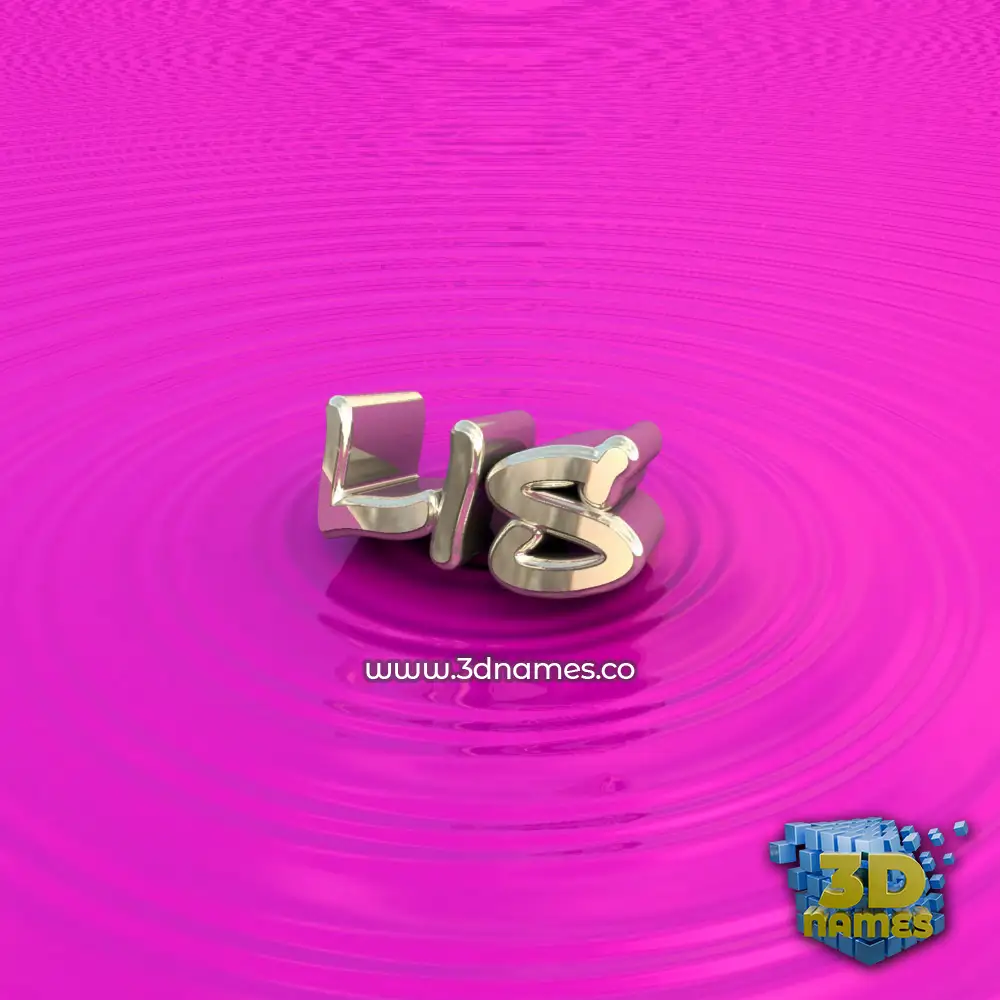 lis in Pink Graffiti style - 3D name wallpaper