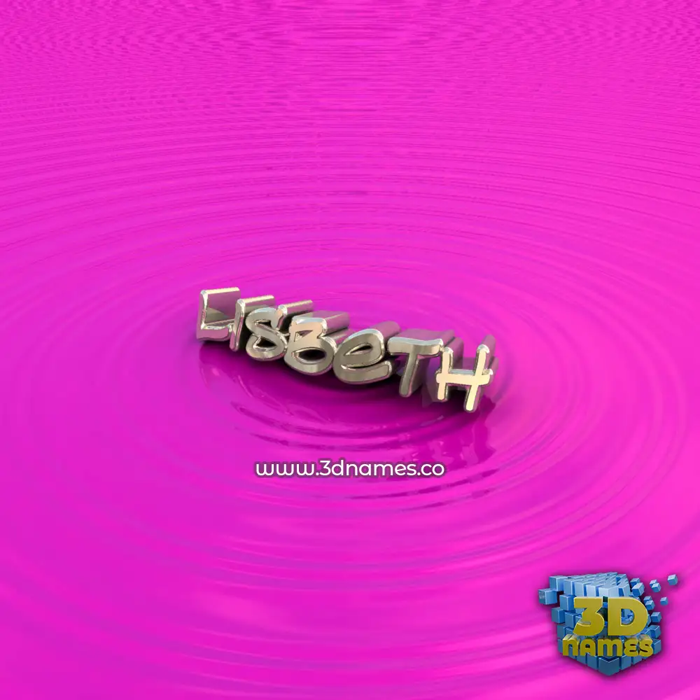 lisbeth in Pink Graffiti style - 3D name wallpaper