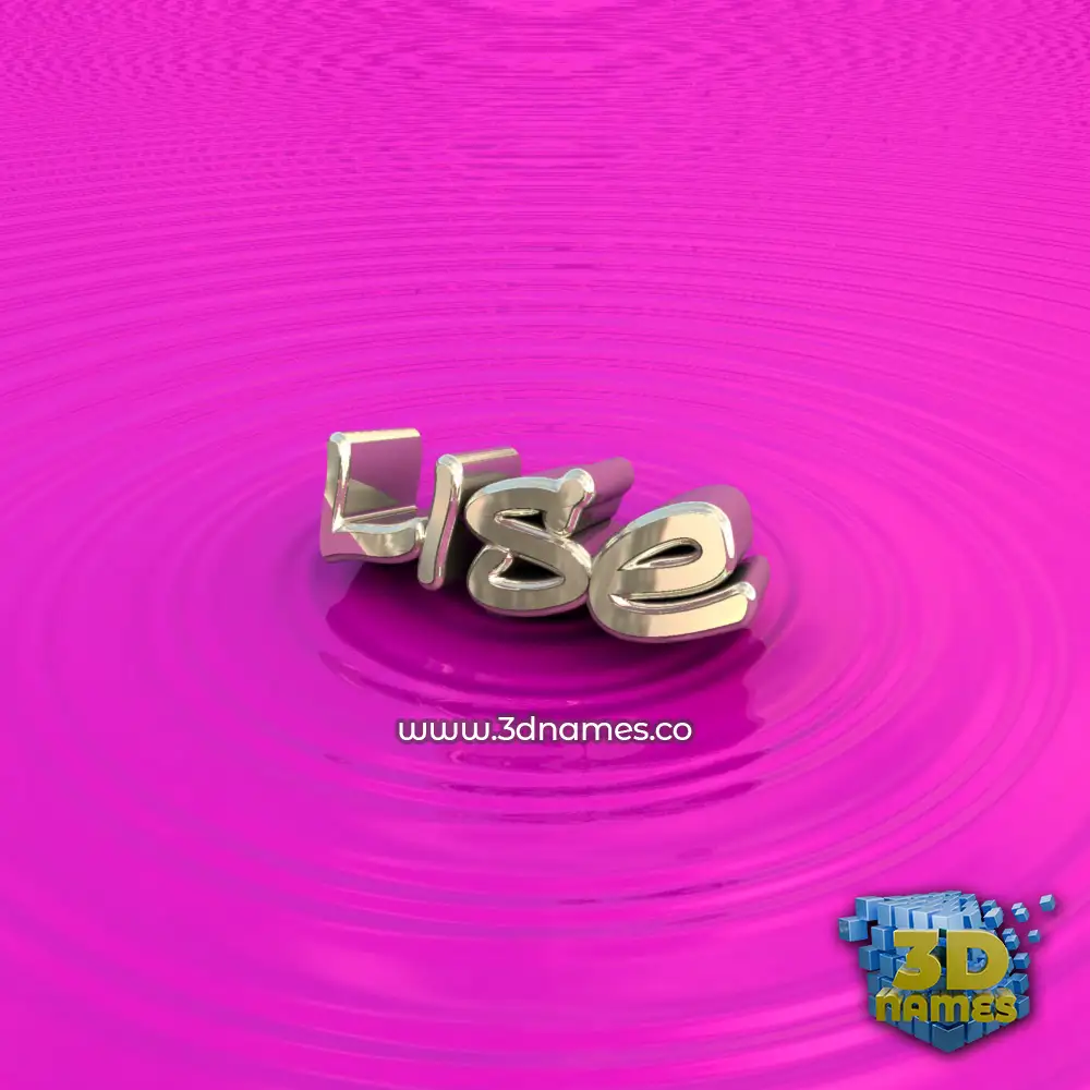 lise in Pink Graffiti style - 3D name wallpaper