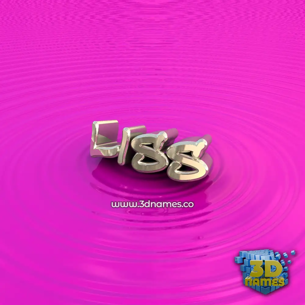 liss in Pink Graffiti style - 3D name wallpaper