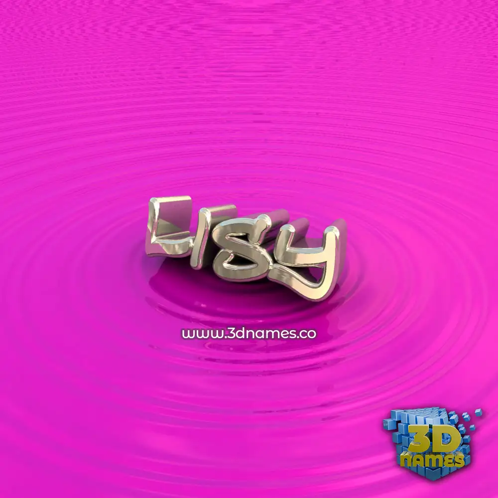 lisy in Pink Graffiti style - 3D name wallpaper