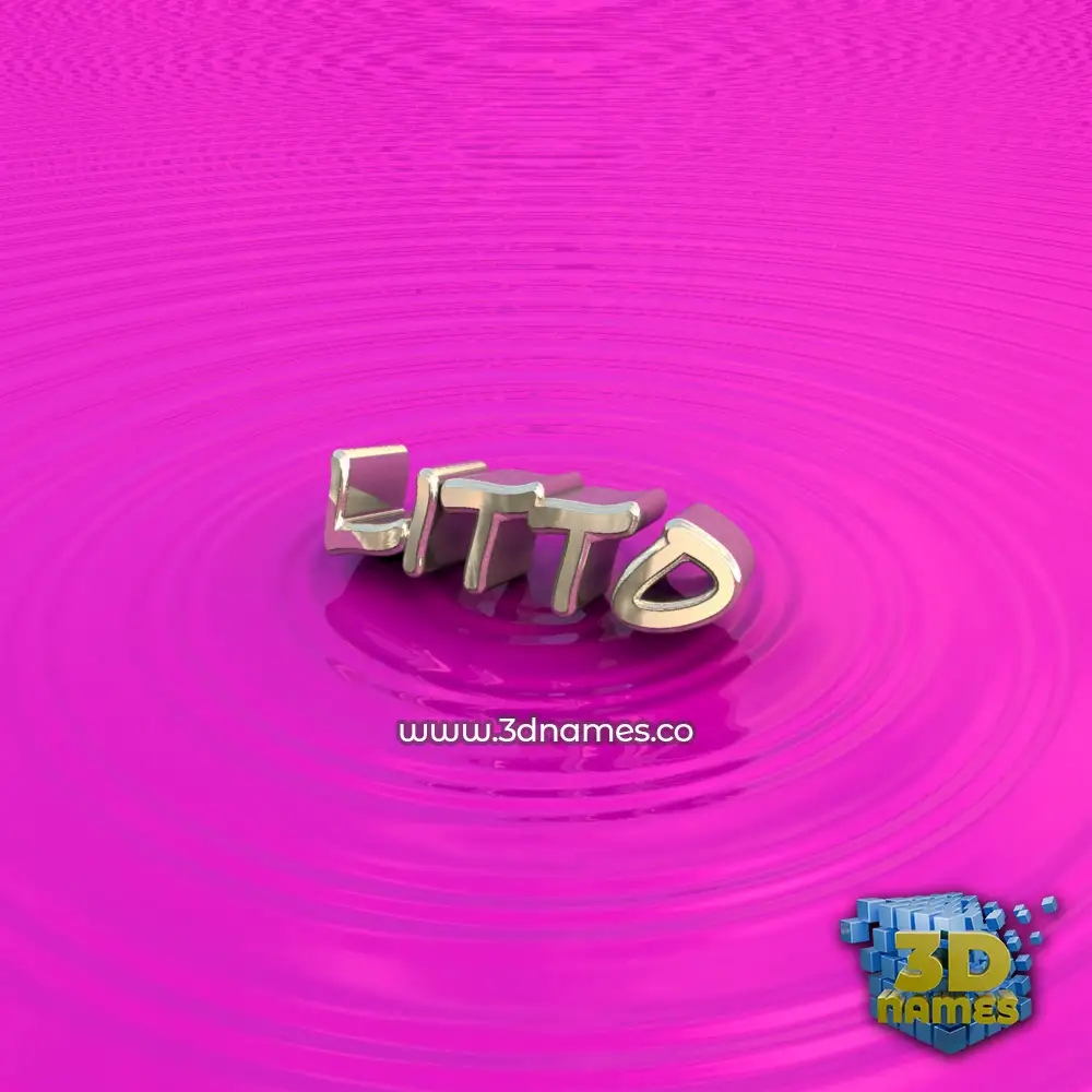 litto in Pink Graffiti style - 3D name wallpaper