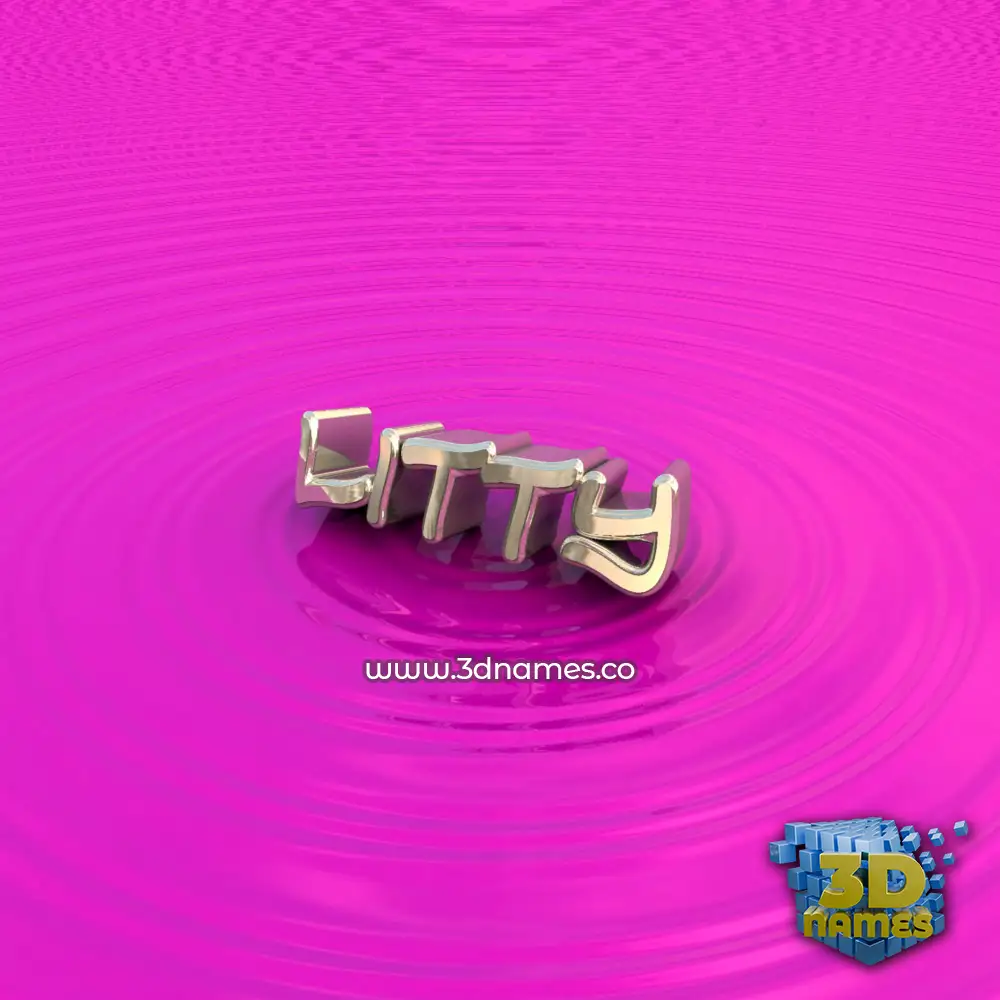 litty in Pink Graffiti style - 3D name wallpaper