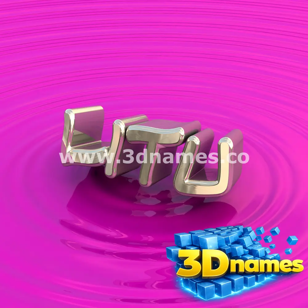 litu in Pink Graffiti style - 3D name wallpaper