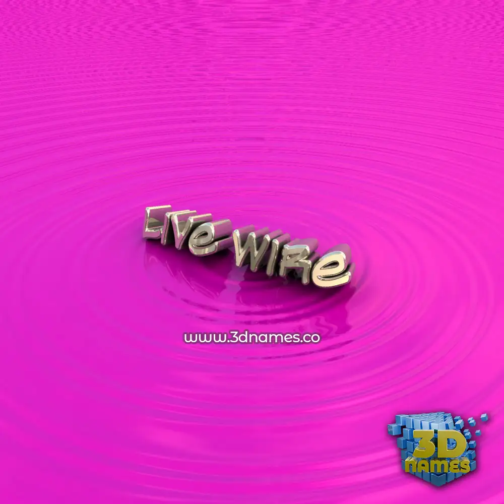 live wire in Pink Graffiti style - 3D name wallpaper