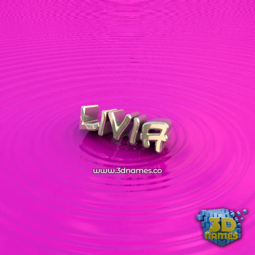 livia in Pink Graffiti style - 3D name wallpaper