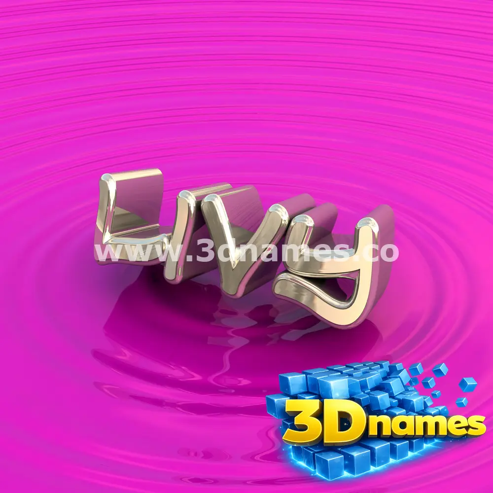 livy in Pink Graffiti style - 3D name wallpaper