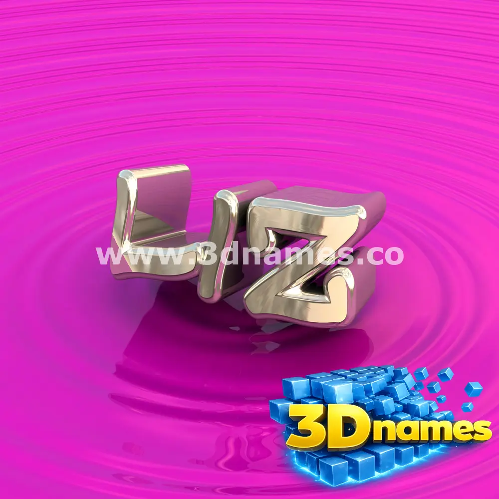 liz in Pink Graffiti style - 3D name wallpaper