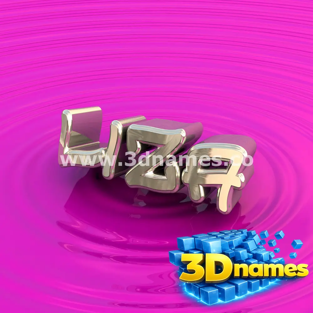 liza in Pink Graffiti style - 3D name wallpaper