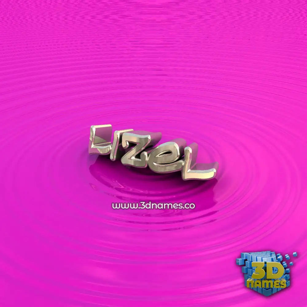 lizel in Pink Graffiti style - 3D name wallpaper