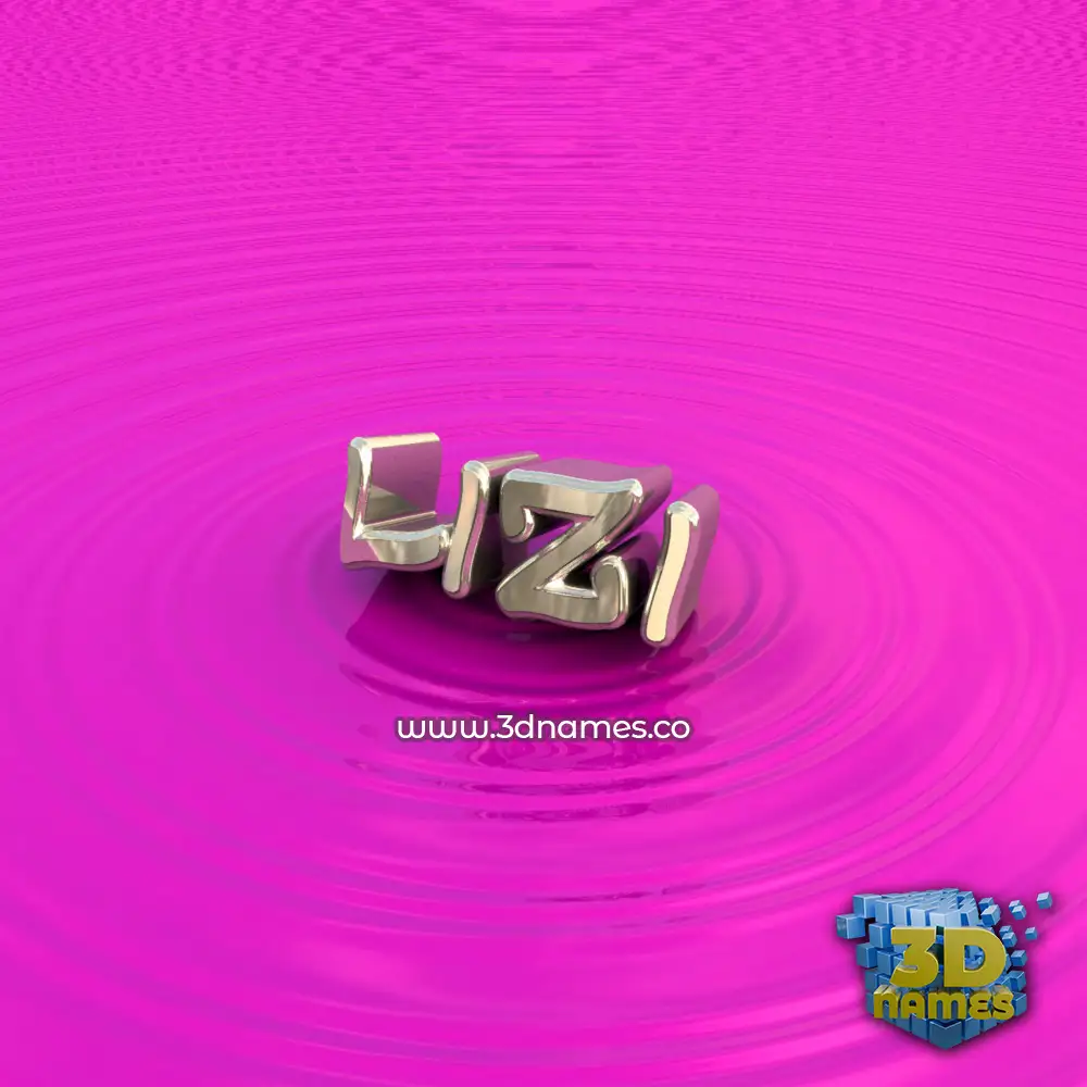 lizi in Pink Graffiti style - 3D name wallpaper
