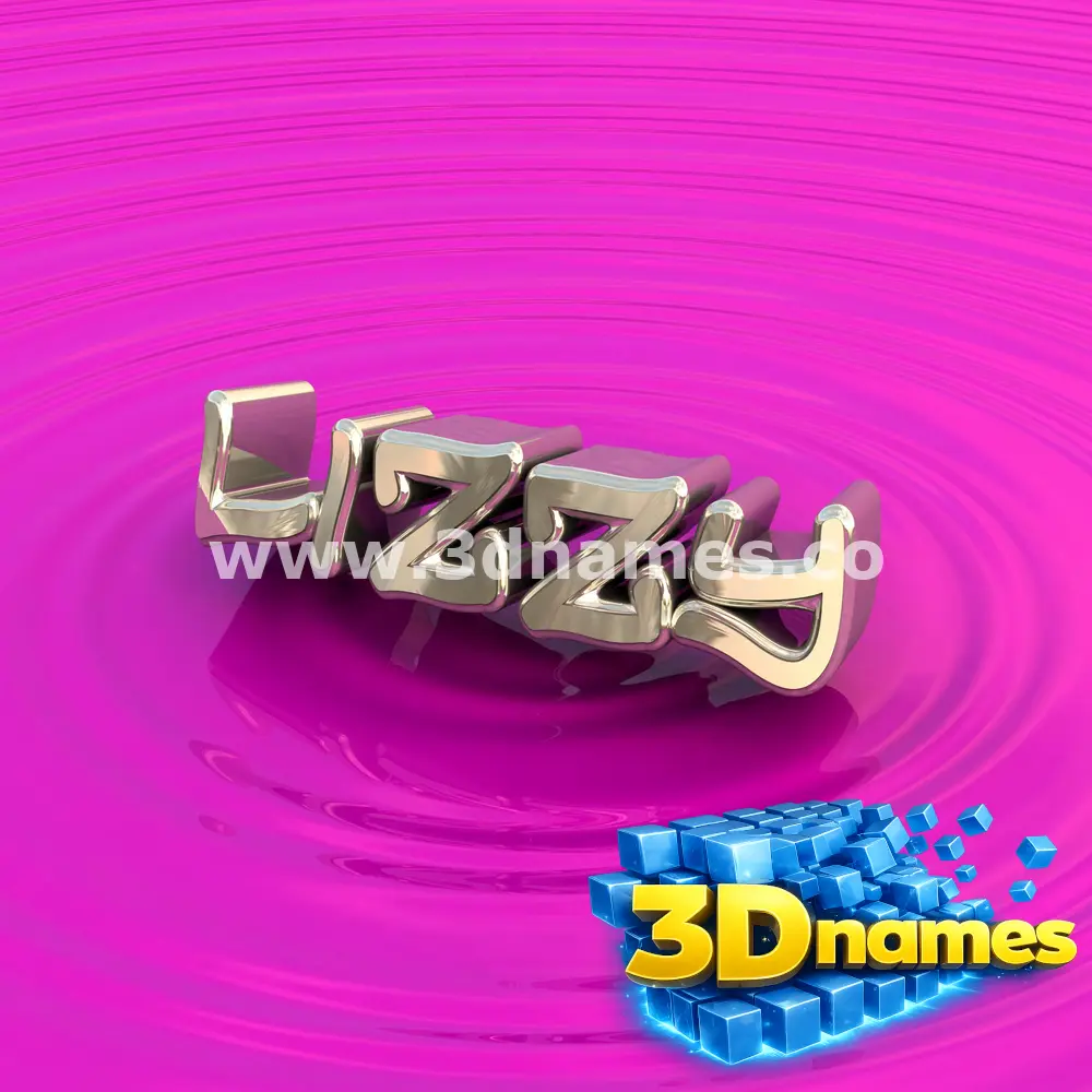 lizzy in Pink Graffiti style - 3D name wallpaper