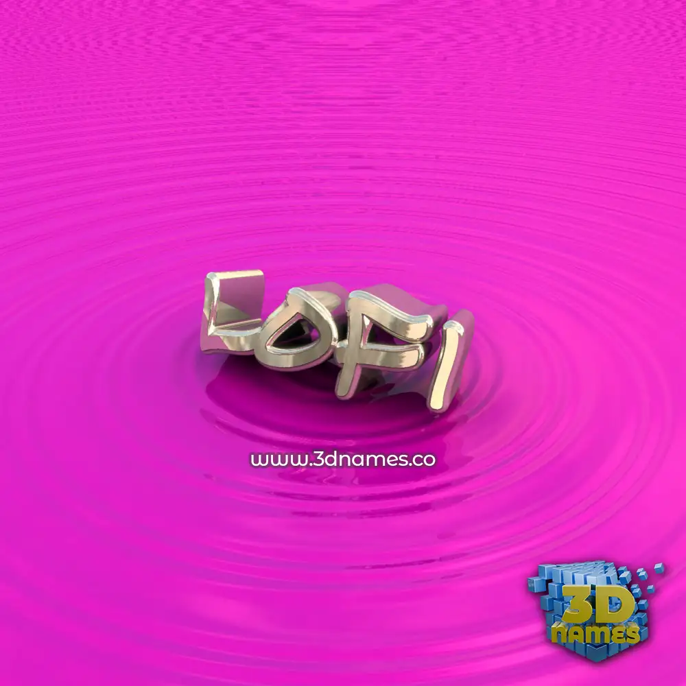 lofi in Pink Graffiti style - 3D name wallpaper