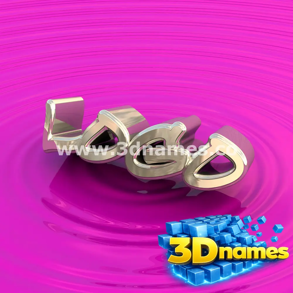 logo in Pink Graffiti style - 3D name wallpaper