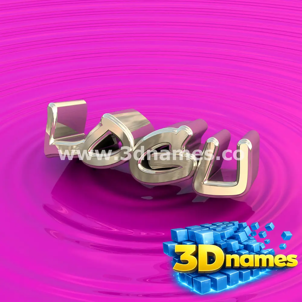 logu in Pink Graffiti style - 3D name wallpaper