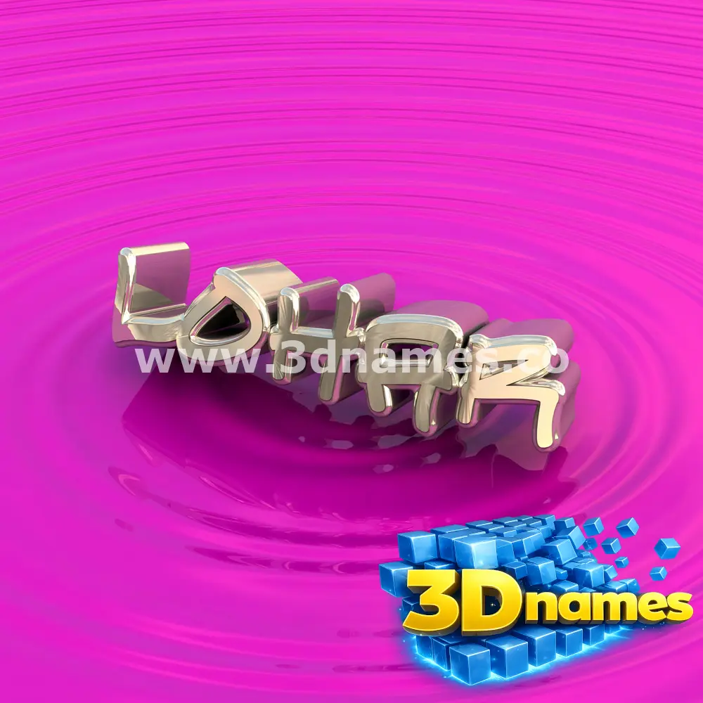 lohar in Pink Graffiti style - 3D name wallpaper