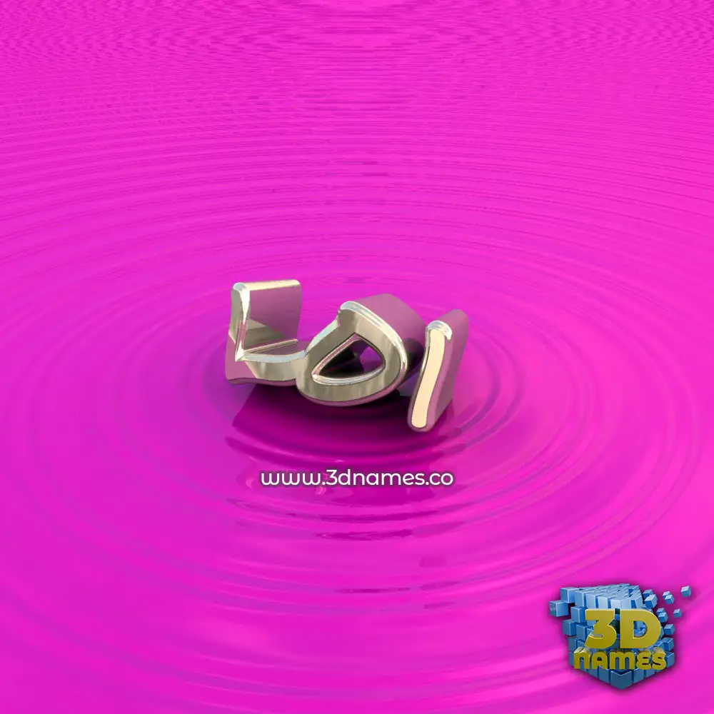 loi in Pink Graffiti style - 3D name wallpaper