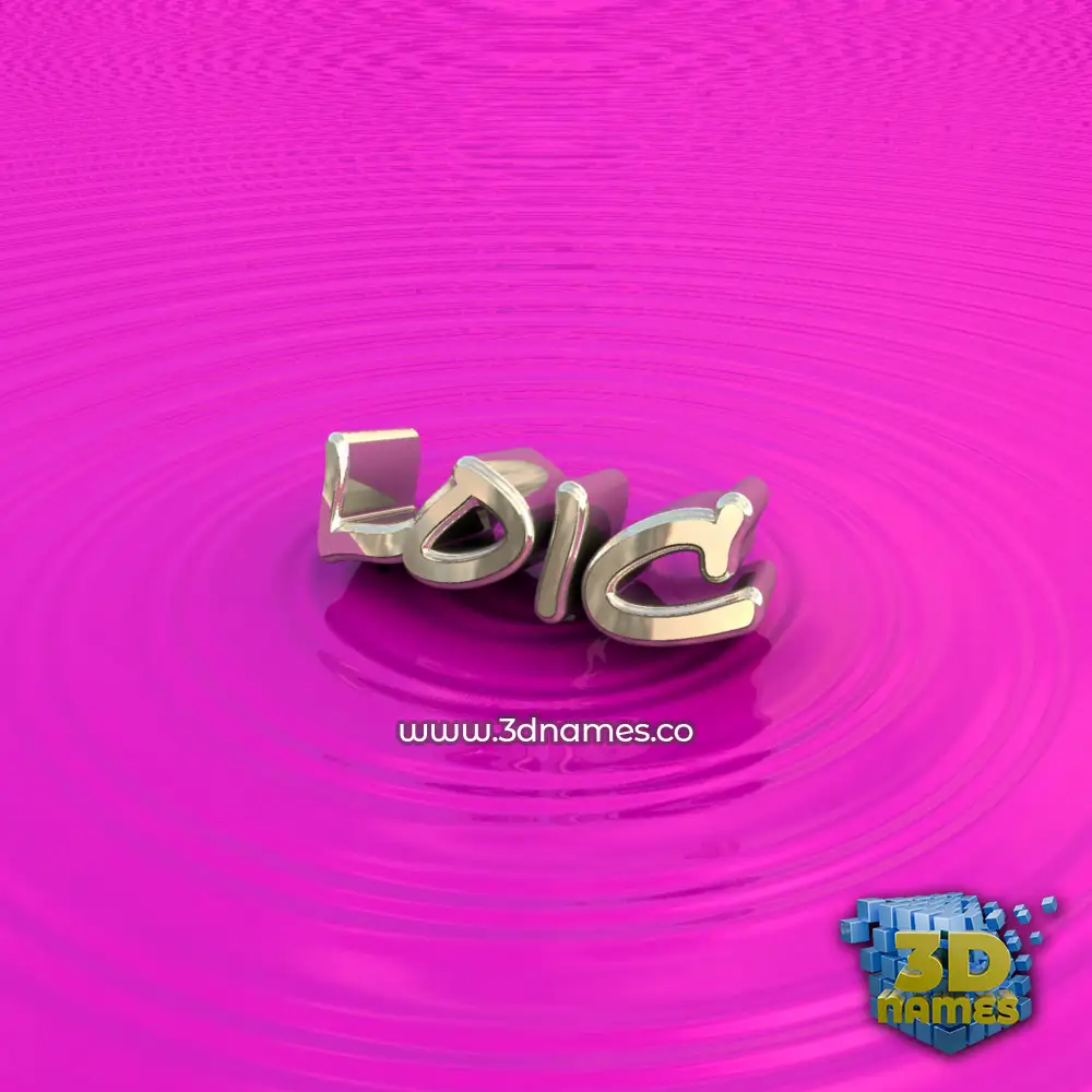 loic in Pink Graffiti style - 3D name wallpaper