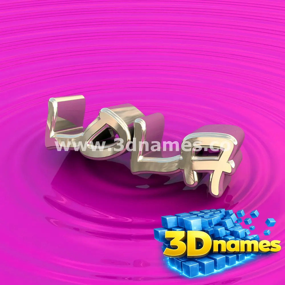 lola in Pink Graffiti style - 3D name wallpaper