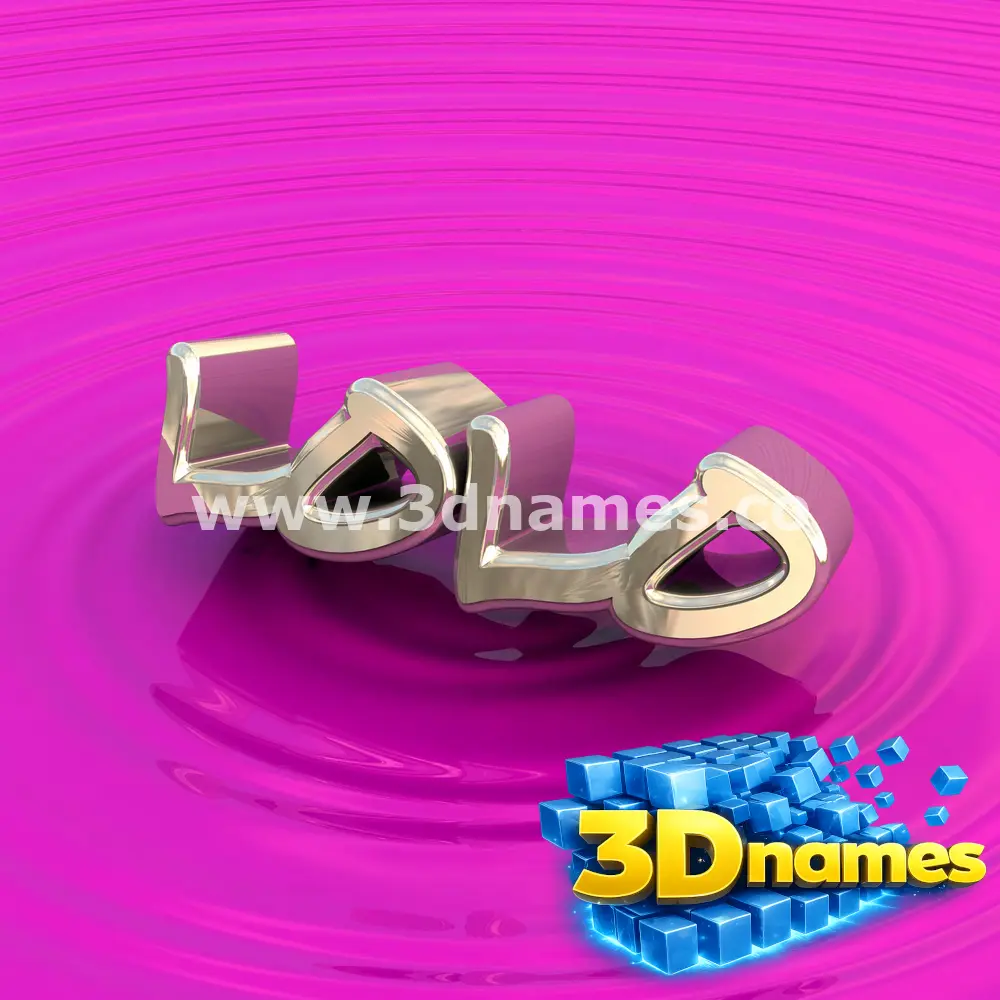 lolo in Pink Graffiti style - 3D name wallpaper