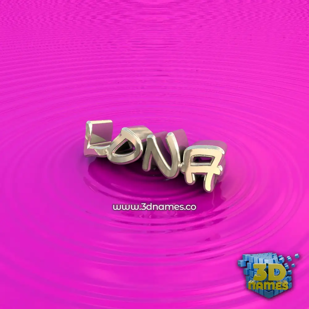 lona in Pink Graffiti style - 3D name wallpaper