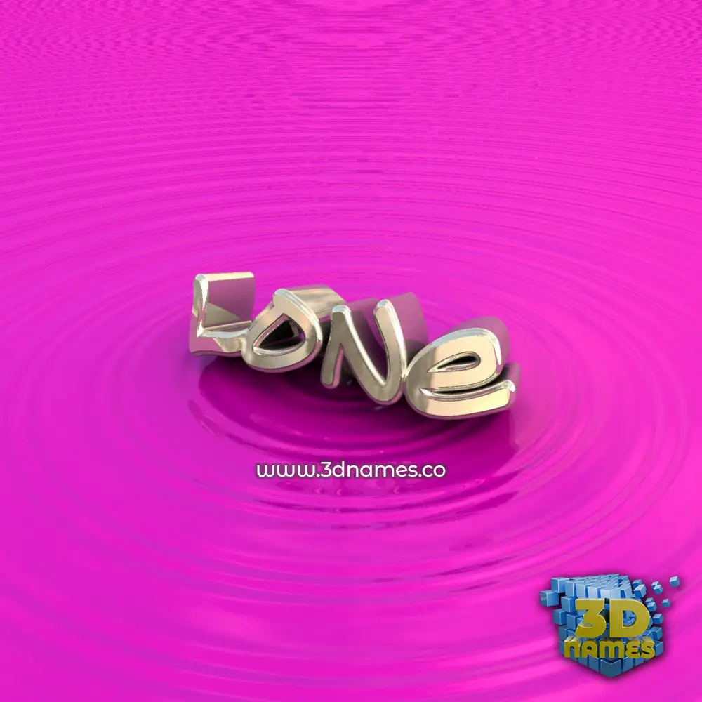 lone in Pink Graffiti style - 3D name wallpaper