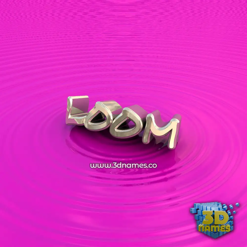 loom in Pink Graffiti style - 3D name wallpaper