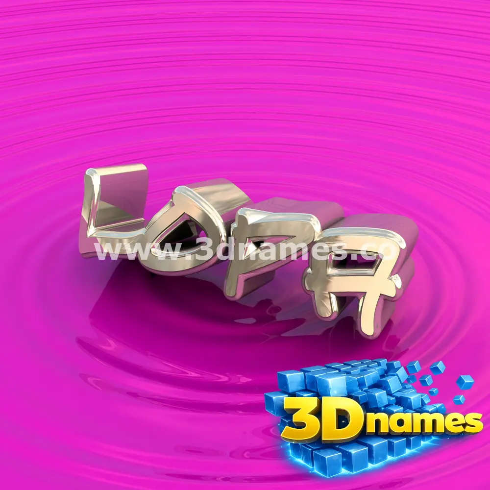 lopa in Pink Graffiti style - 3D name wallpaper