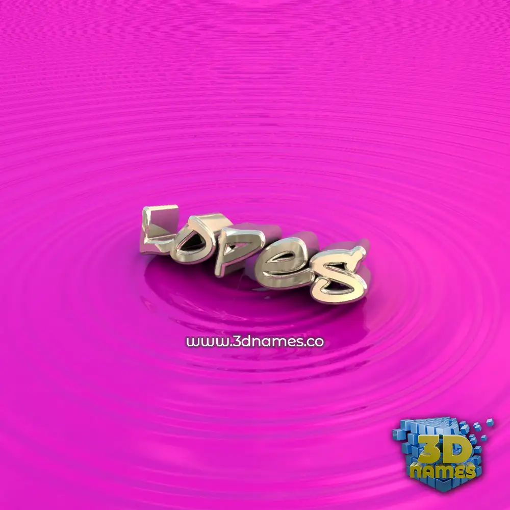 lopes in Pink Graffiti style - 3D name wallpaper