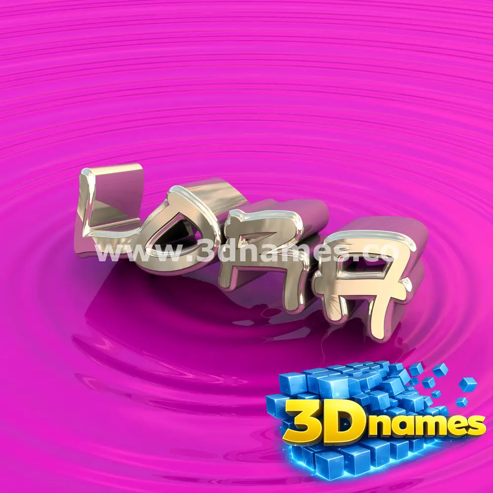lora in Pink Graffiti style - 3D name wallpaper