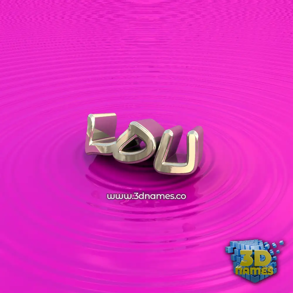 lou in Pink Graffiti style - 3D name wallpaper