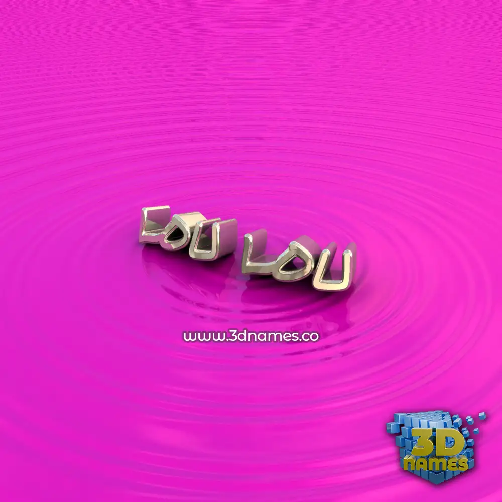 lou lou in Pink Graffiti style - 3D name wallpaper