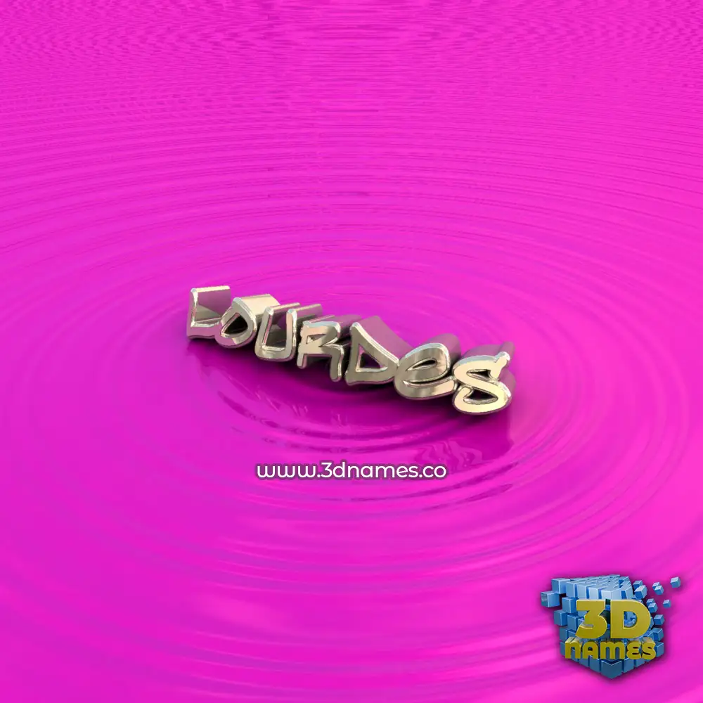 lourdes in Pink Graffiti style - 3D name wallpaper