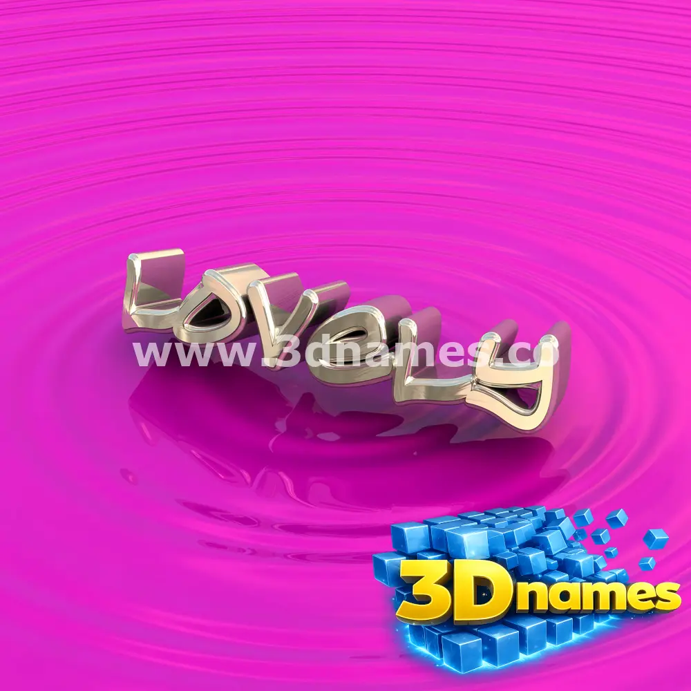 lovely in Pink Graffiti style - 3D name wallpaper