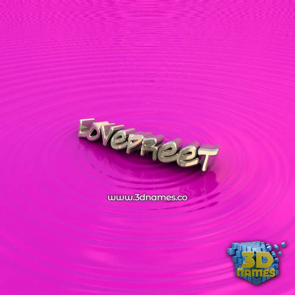 lovepreet in Pink Graffiti style - 3D name wallpaper