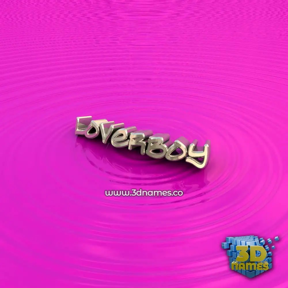 loverboy in Pink Graffiti style - 3D name wallpaper