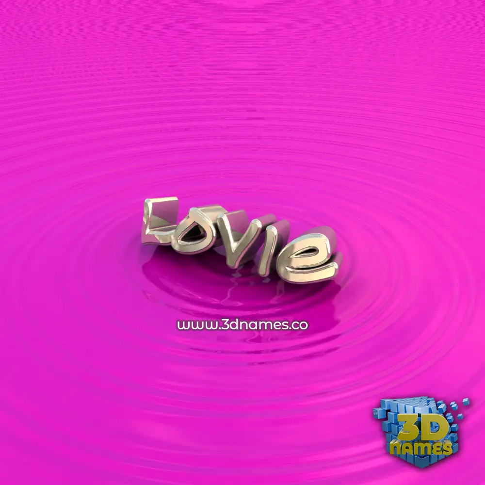 lovie in Pink Graffiti style - 3D name wallpaper