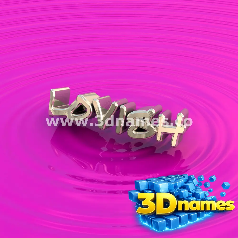 lovish in Pink Graffiti style - 3D name wallpaper