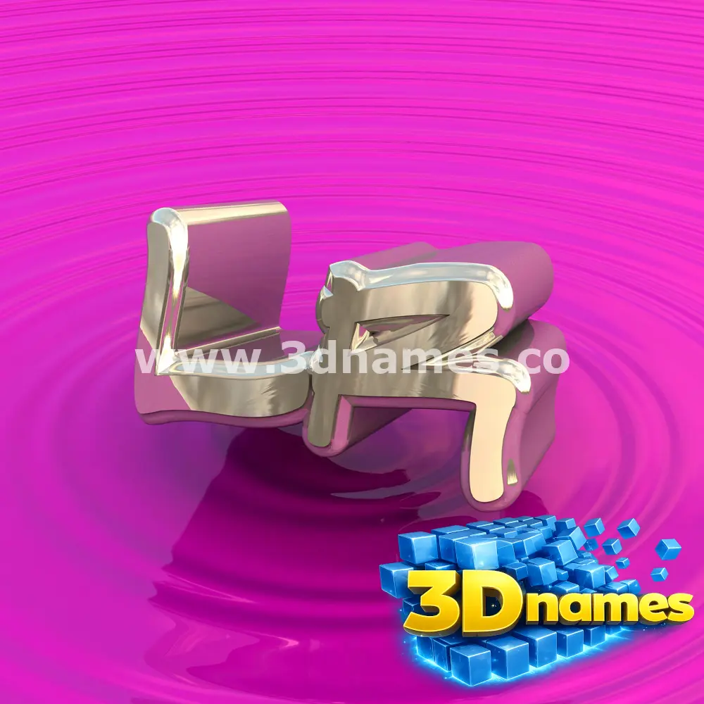 lr in Pink Graffiti style - 3D name wallpaper