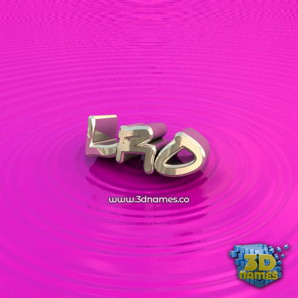 lro in Pink Graffiti style - 3D name wallpaper