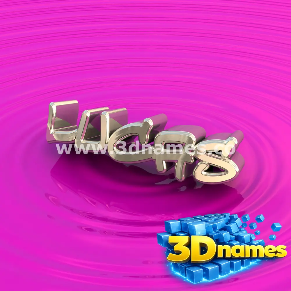 lucas in Pink Graffiti style - 3D name wallpaper
