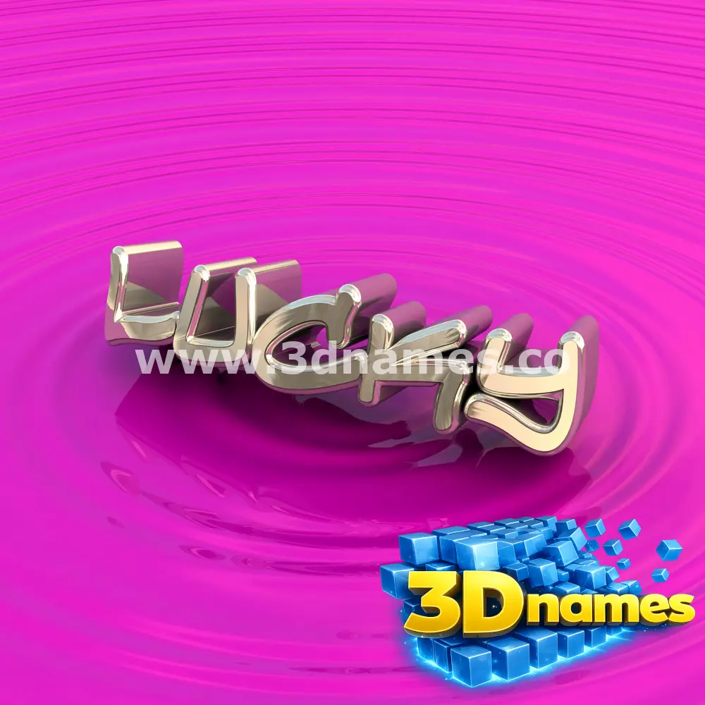 lucky in Pink Graffiti style - 3D name wallpaper