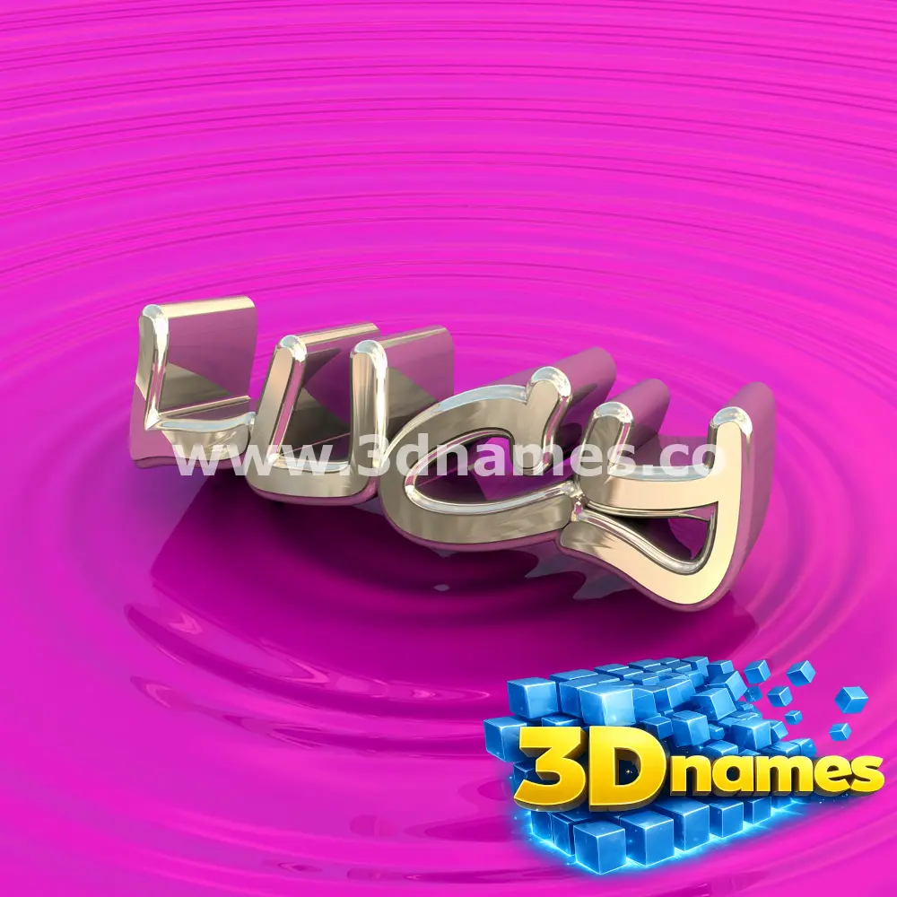 lucy in Pink Graffiti style - 3D name wallpaper