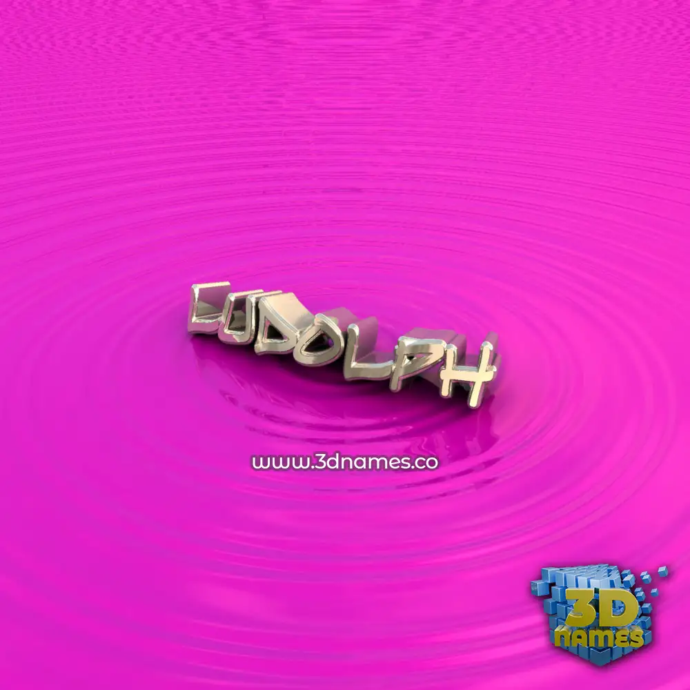 ludolph in Pink Graffiti style - 3D name wallpaper