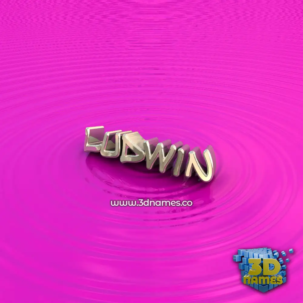 ludwin in Pink Graffiti style - 3D name wallpaper
