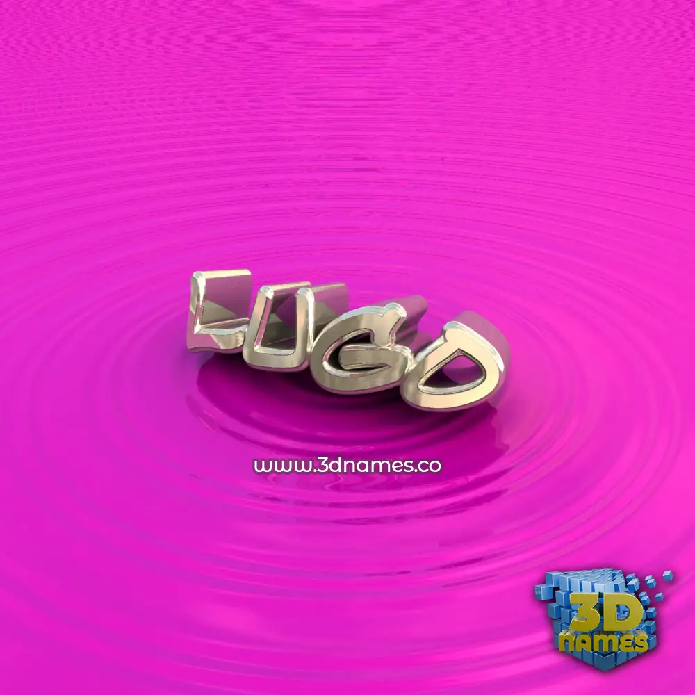 lugo in Pink Graffiti style - 3D name wallpaper